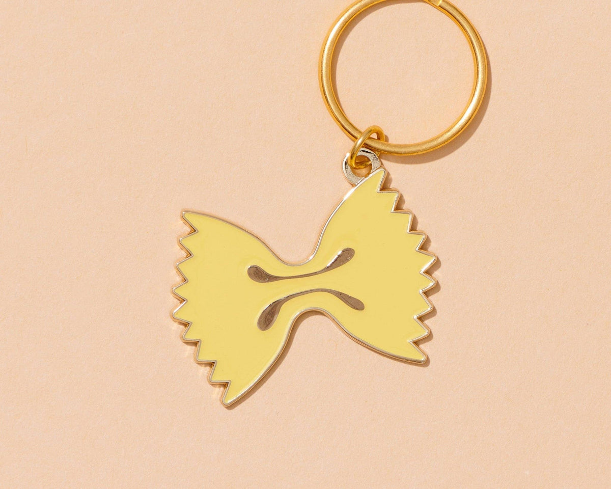 Farfalle Bowtie Pasta Enamel Food Keychain & Bagcharm