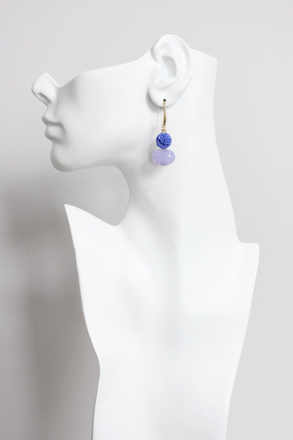Periwinkle & Lavender Hook Earrings