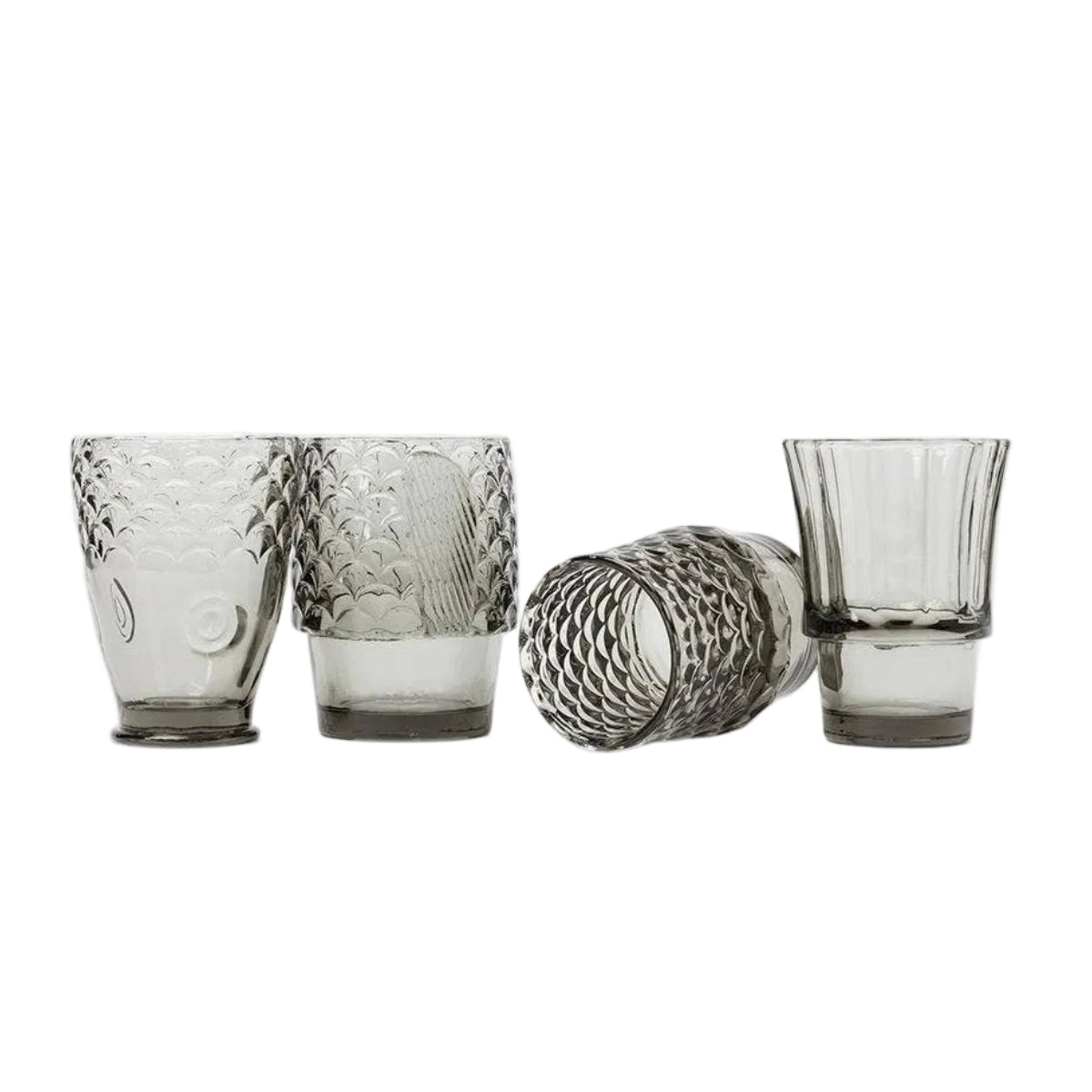 Warm Grey Koifish Stackable Glasses