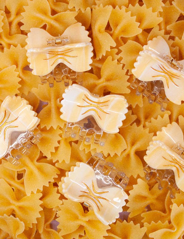 Farfalle Italian Pasta Mini Hair Claw Clip