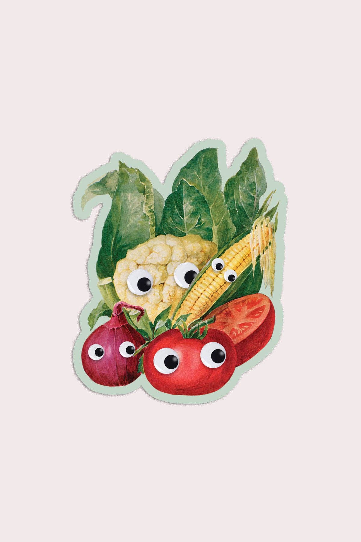 Googly Veg Waterproof Vinyl Sticker