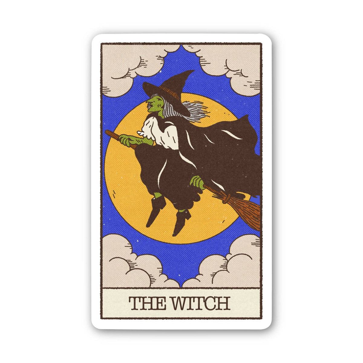 The Witch Tarot Card Halloween Sticker