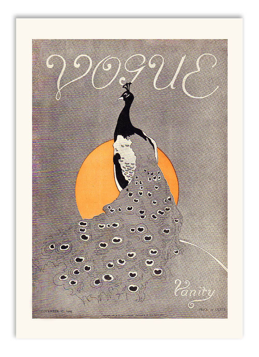 Vintage Vogue Magazine Postcard