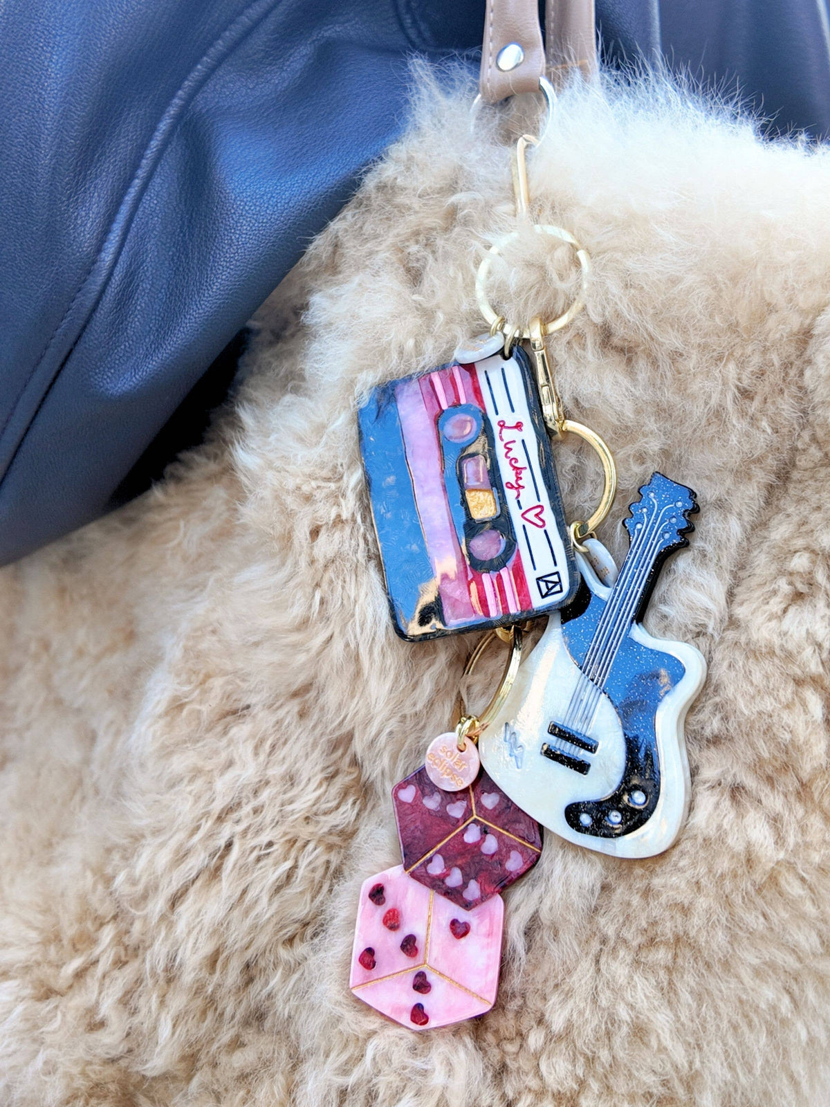 Lucky Cassette Bag Charm + Keychain