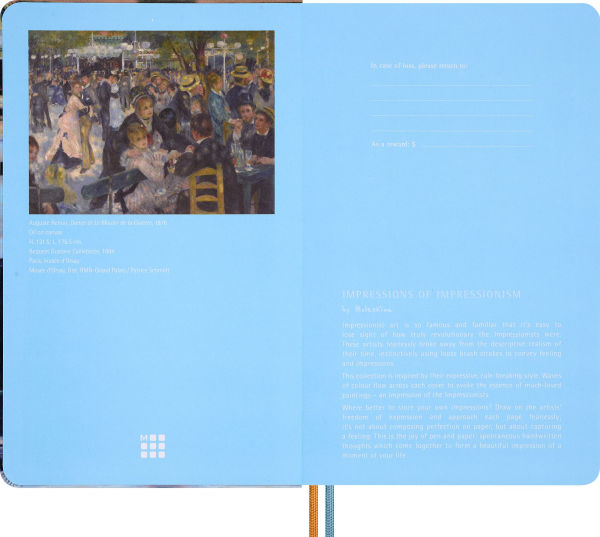 Renoir Impressionism Large Hard Ruled Notebook