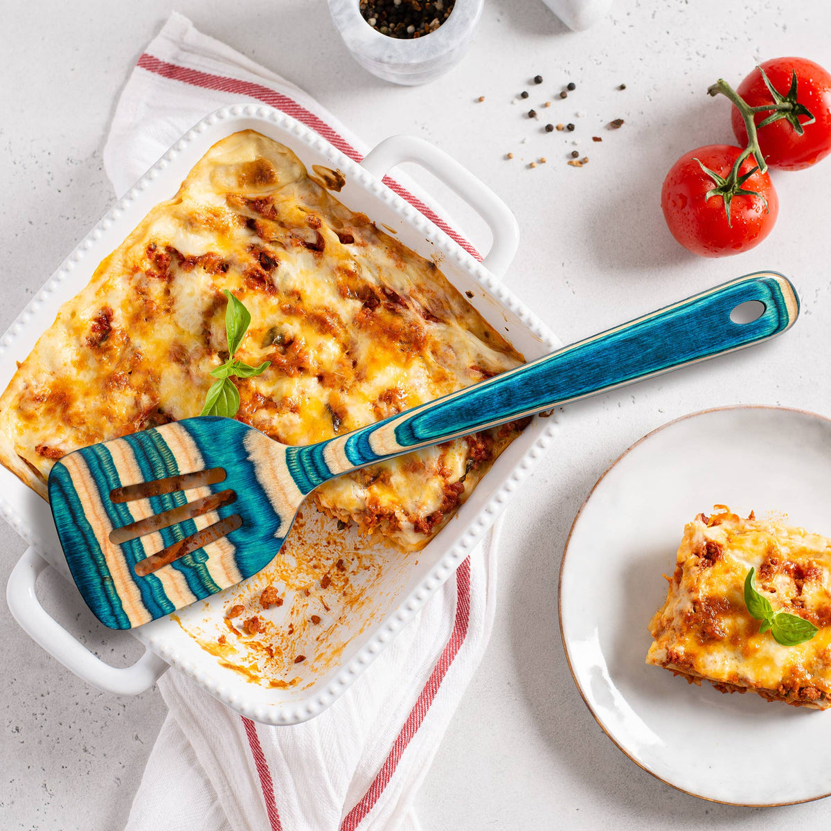 Baltique® Mykonos Colorful Wooden Slotted Spatula