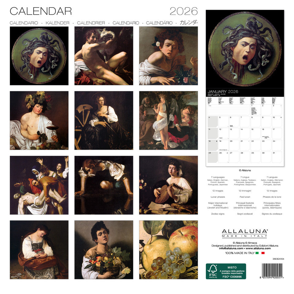 Caravaggio 2026 Wall Calendar