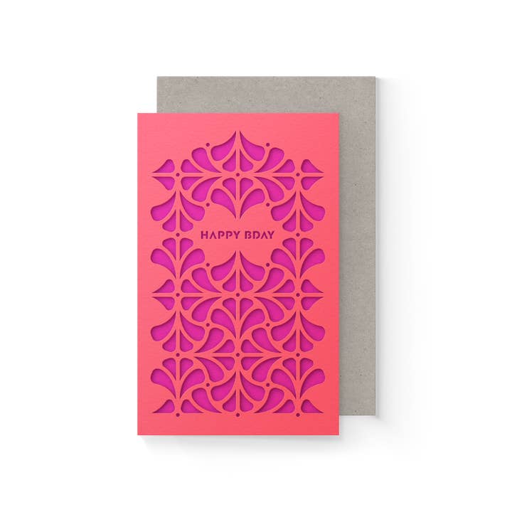 Fuschia Garden Layered Card (mini)