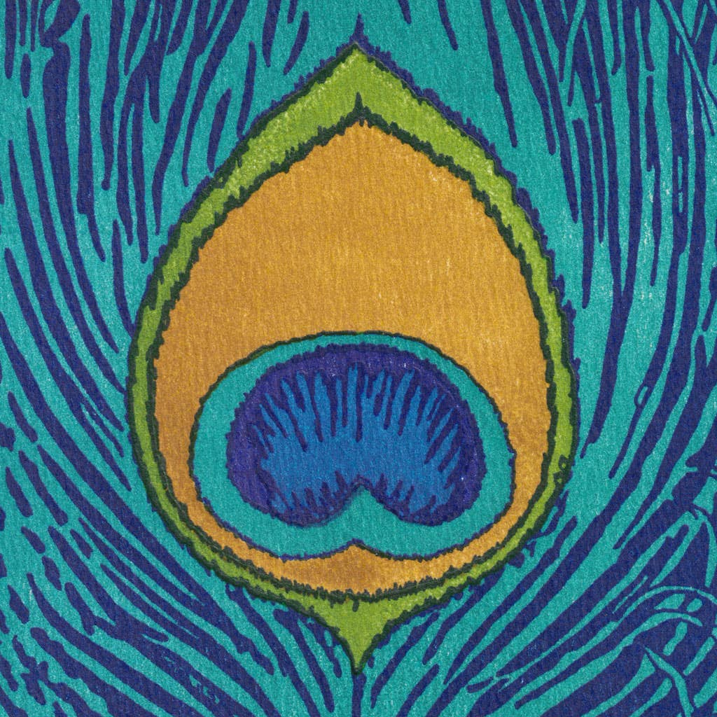 Peacock Feather Individual Card