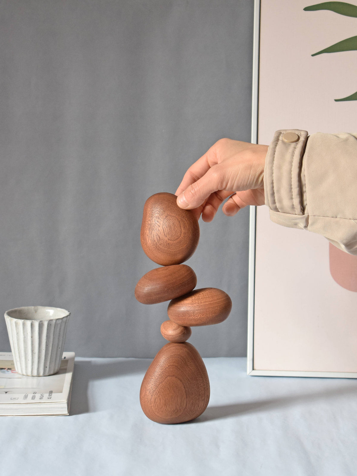 Sapele Wood Balance Stones