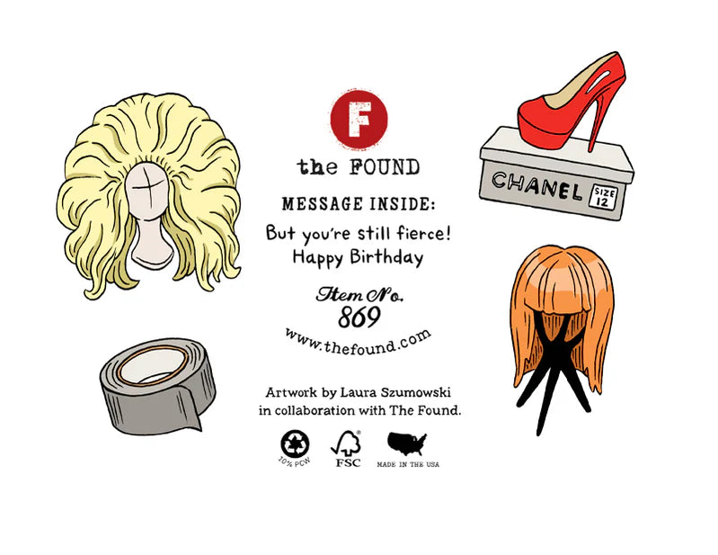 Aging is a Drag Birthday Card