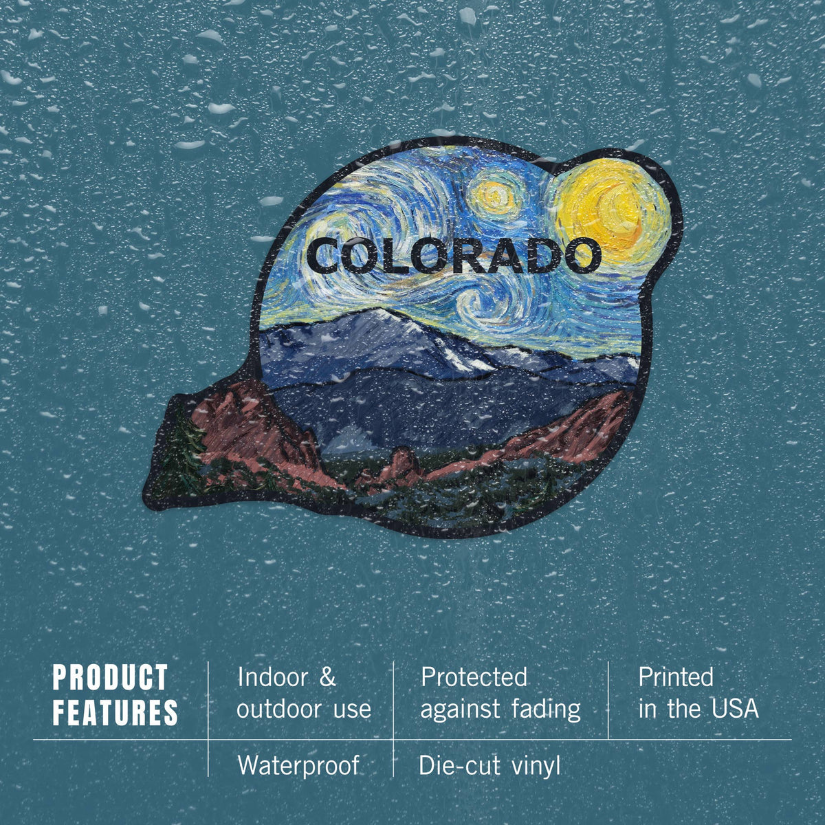 Pikes Peak Starry Night Sticker