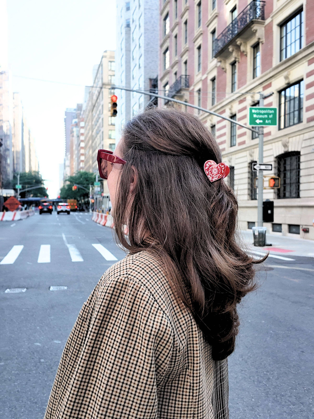 Mini Paisley Heart Claw Hair Clip
