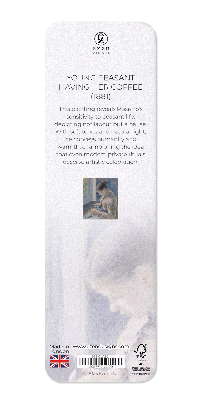 YOUNG PEASANT HAVING HER COFFEE (1881): Painting Bookmark