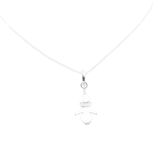 Silver Circular Pendant Necklace