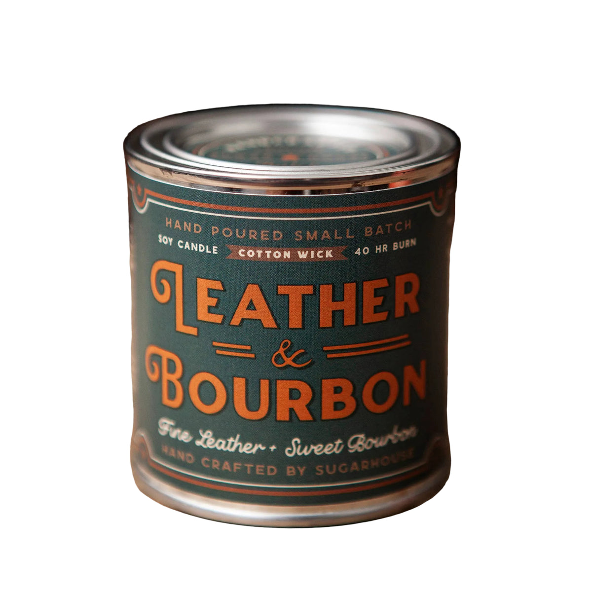 Leather & Bourbon Soy Paint Can Candle