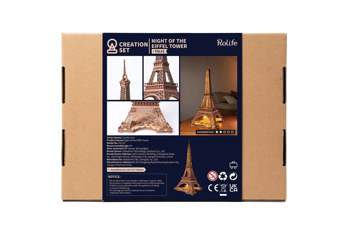 TGL01 Eiffel Tower Robotime Rolife Model DIY 3D Puzzles