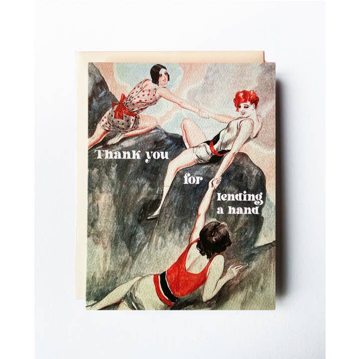 Art Deco Thank You for Lending a Hand Card