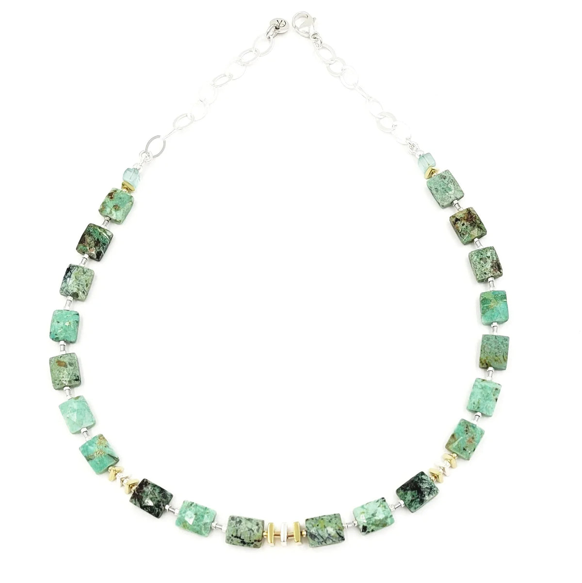 Peruvian Turquoise & Blue Chalcedony Necklace