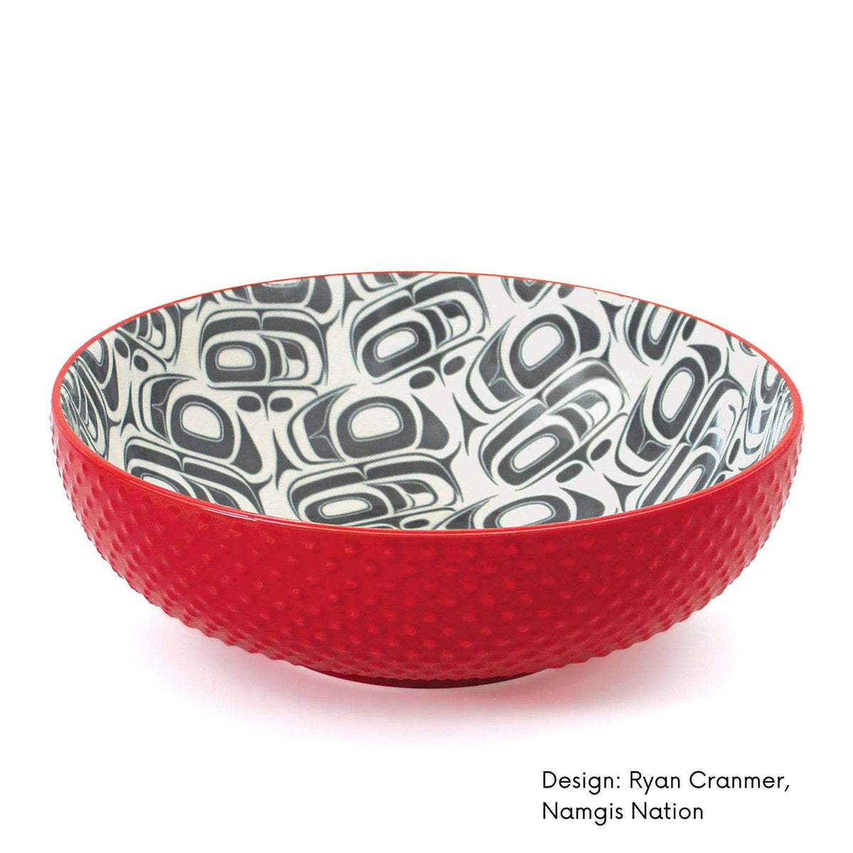 Serving Bowl with Contemporary Indigenous Artwork