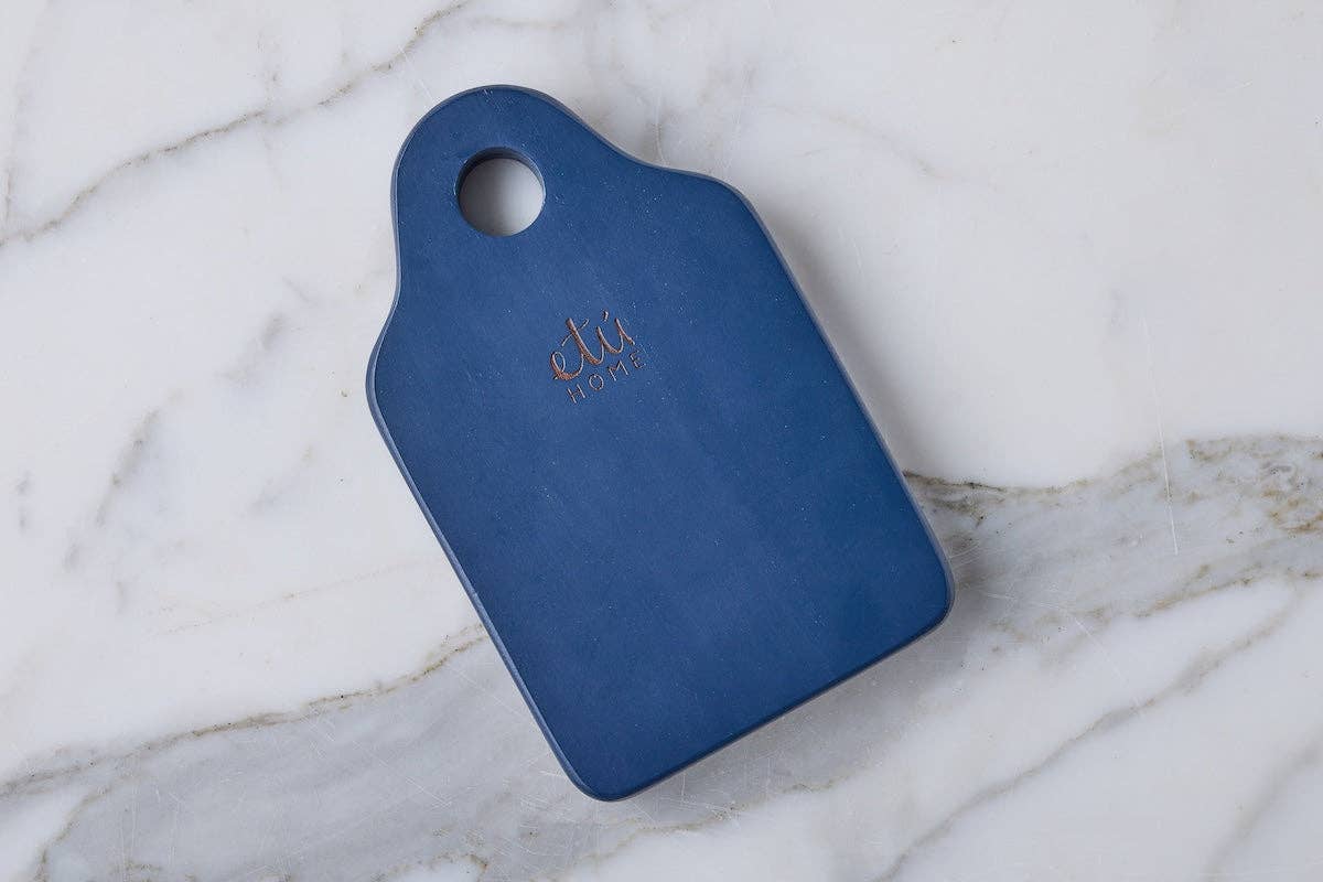 Small Dutch Cheese Board with Spreader - Navy Blue