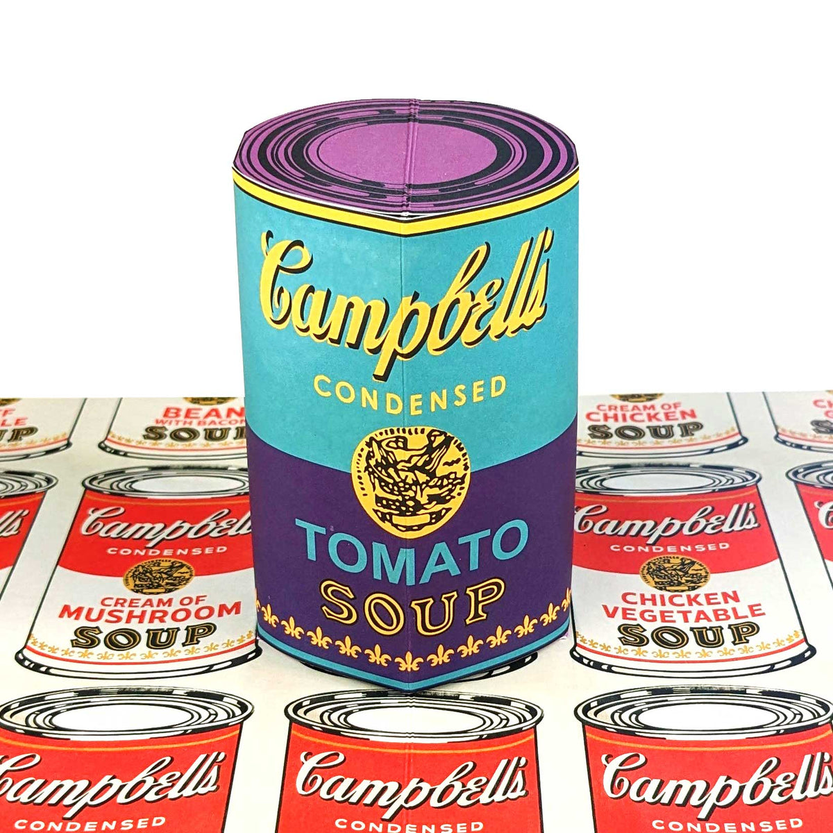 Andy Warhol Campbell's Soup Can Pop Up Greeting Card