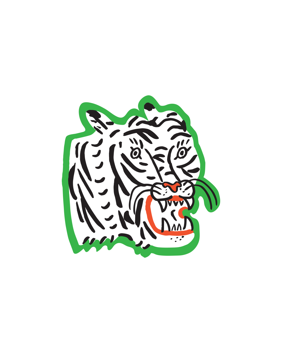 Tiger Head Sticker