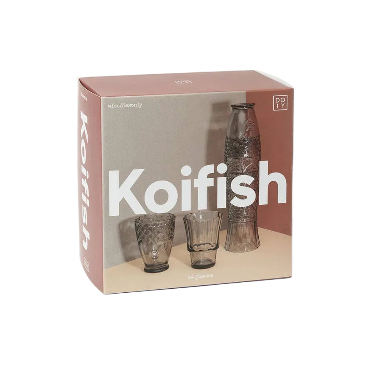 Warm Grey Koifish Stackable Glasses