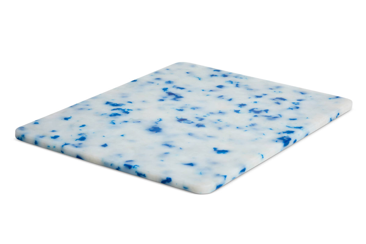Recycled Plastic Cutting Board - Medium Blue Confetti