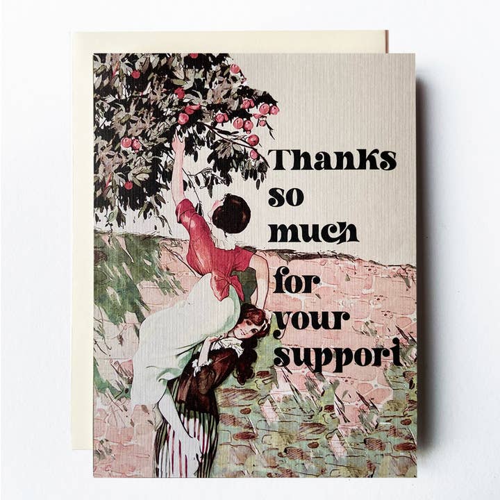 Thank You for Your Support Art Deco Card