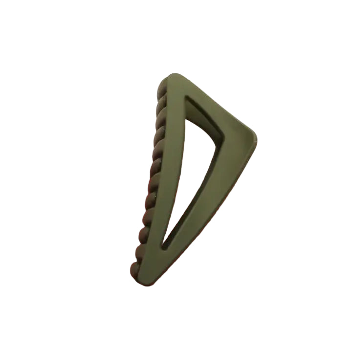 Green triangular hairclip