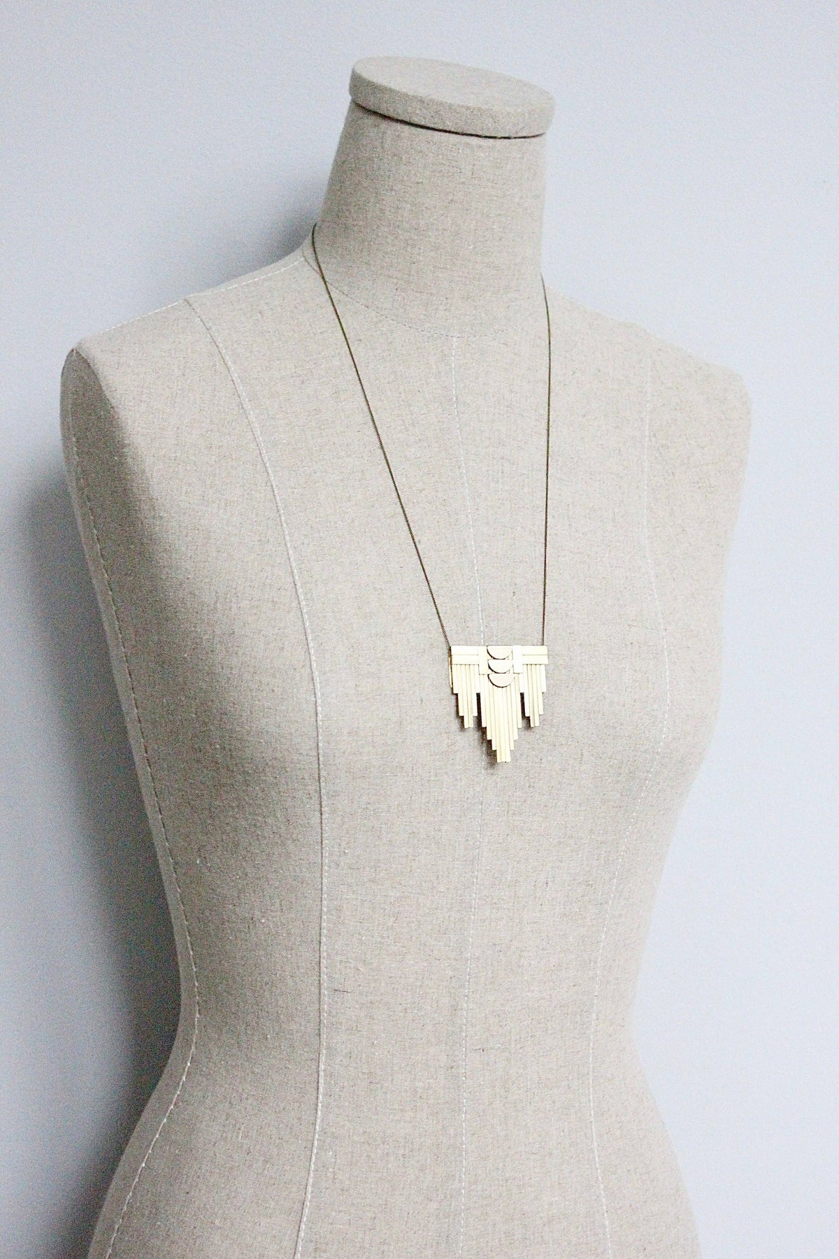 Brass Art Deco Necklace