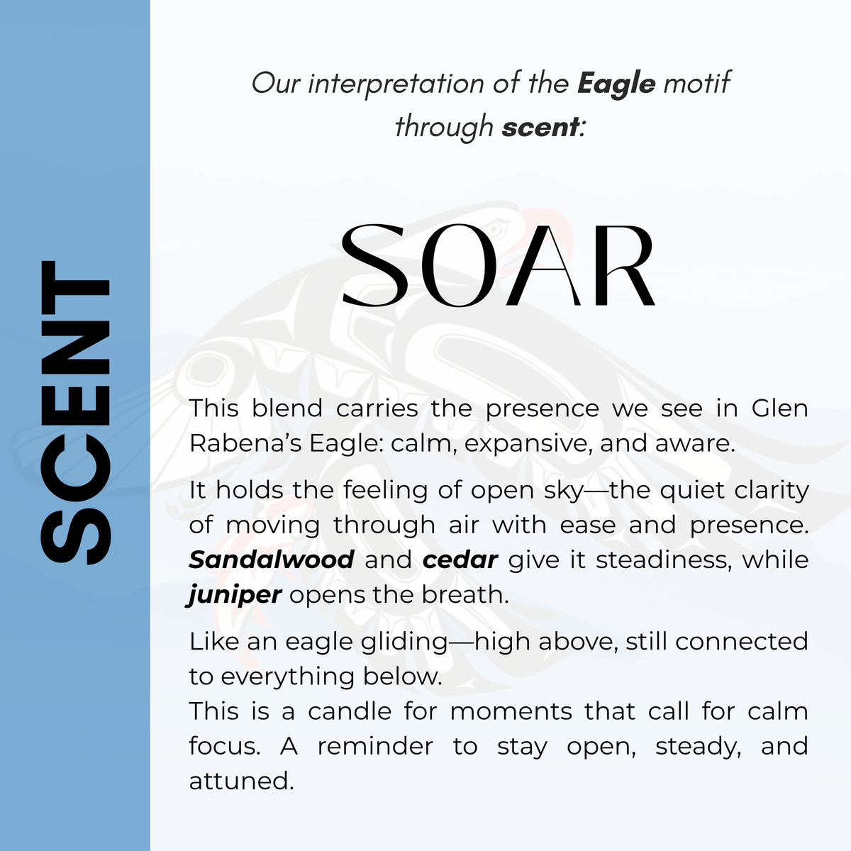 Indigenous Art Essential Oil Candle | Eagle