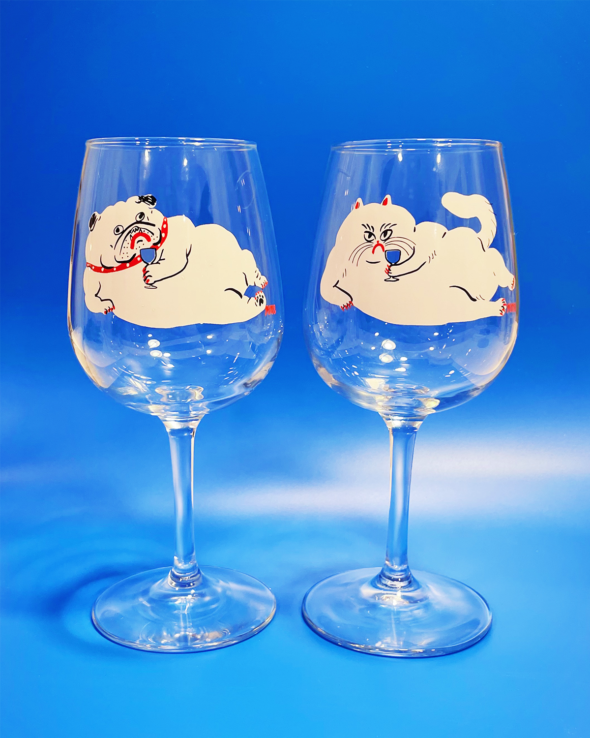 Cat Wine Glass