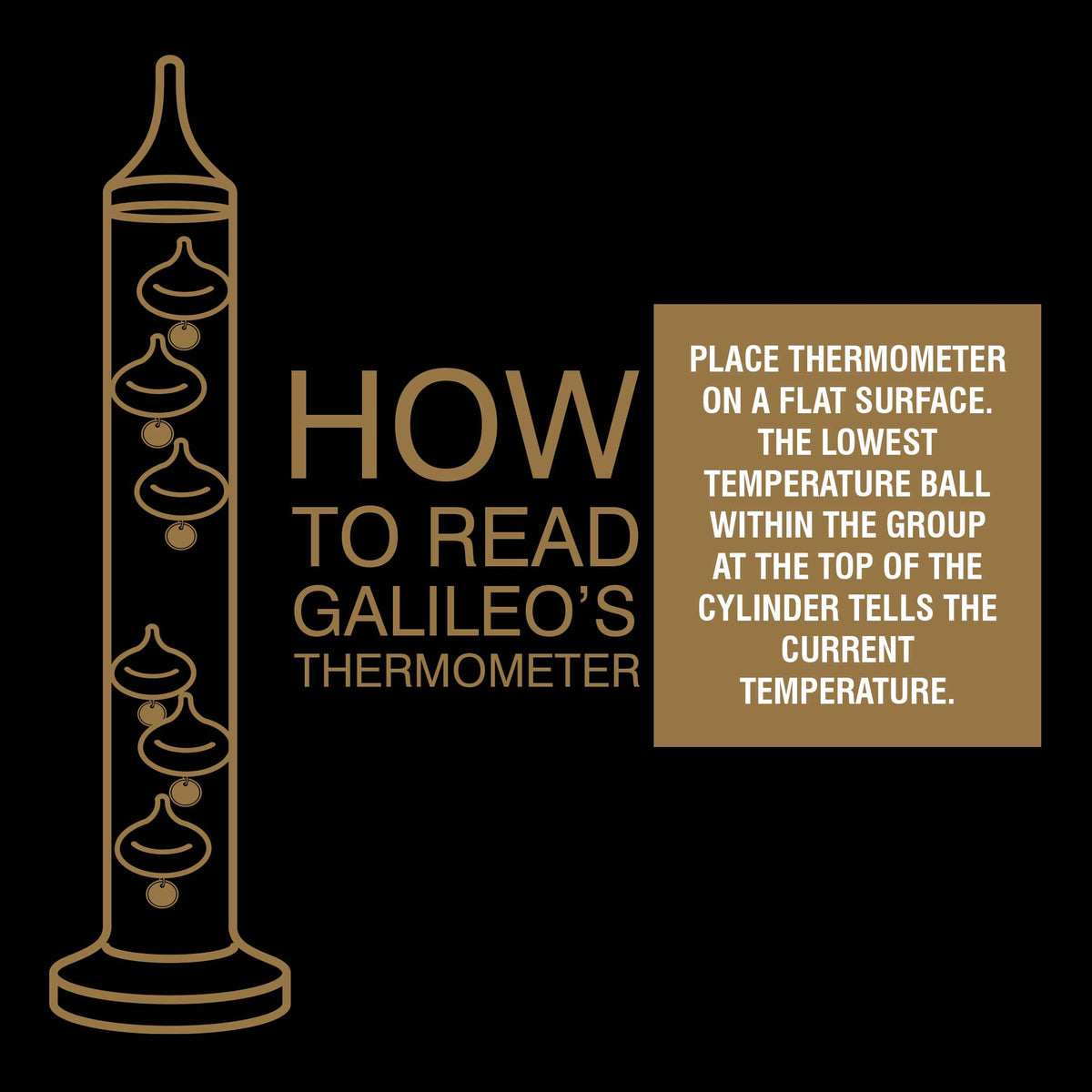 Galileo Thermometer 11" Classic Weather Tool