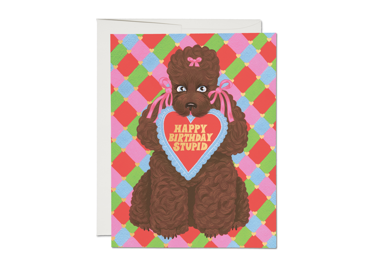 Birthday Poodle Birthday Greeting Card
