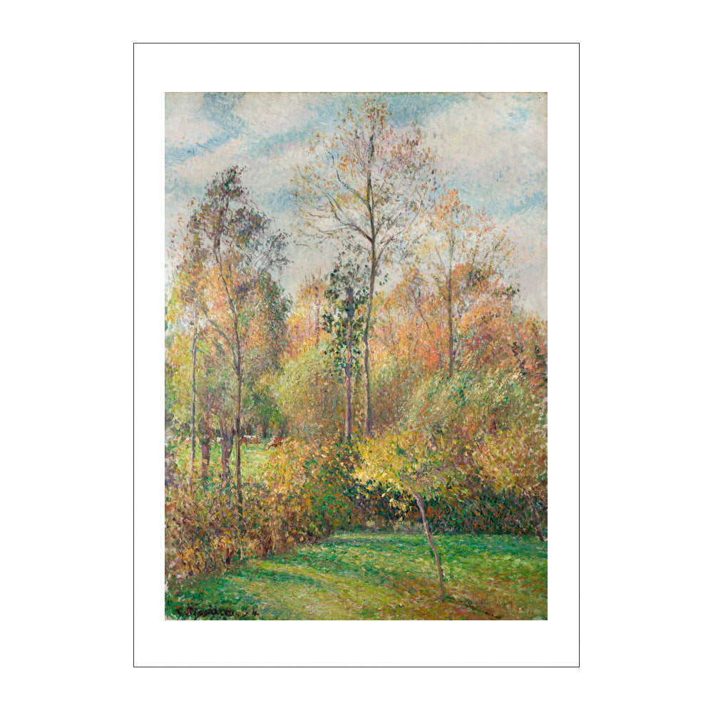 Camille Pissarro: Autumn, Poplars, Eragny Postcard
