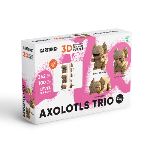 Axolotls Trio Cardboard Puzzle