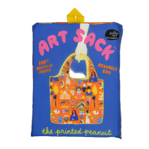 Reusable bag with &#39;Art Sack&#39; branding on a white background