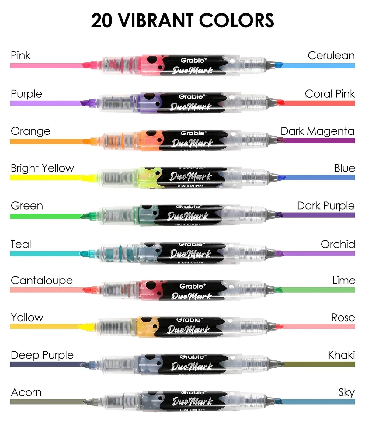 DuoMark Highlighter Set of 10