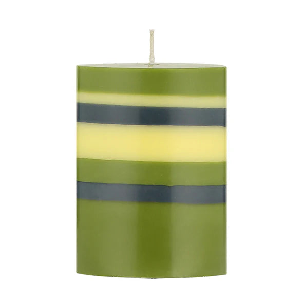 Olive Indigo &amp; Jasmine Pillar Candle