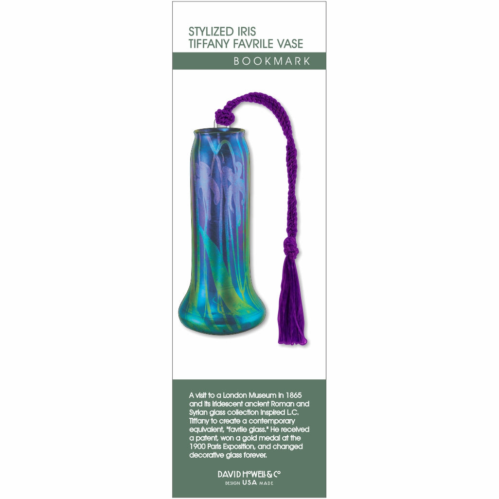 Tiffany Stylized Iris Vase Bookmark