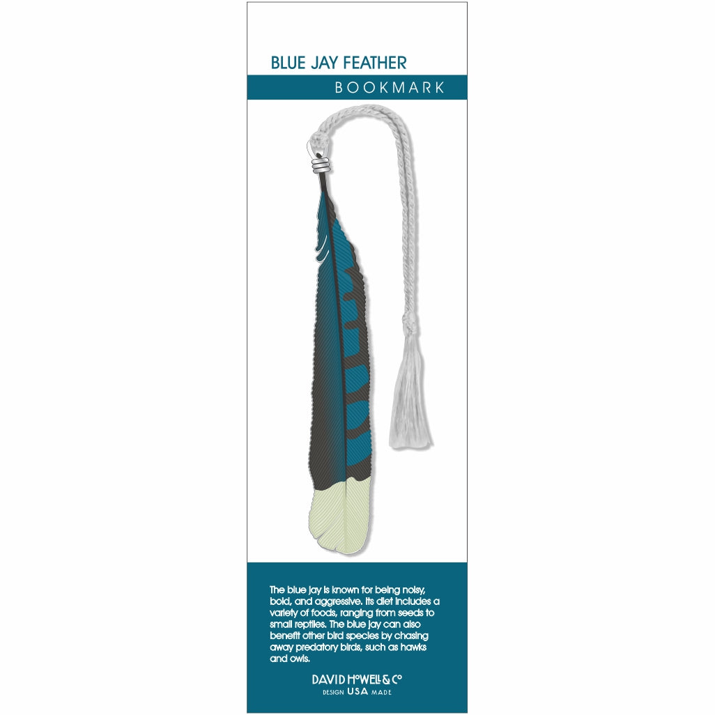 Blue Jay Feather Bookmark