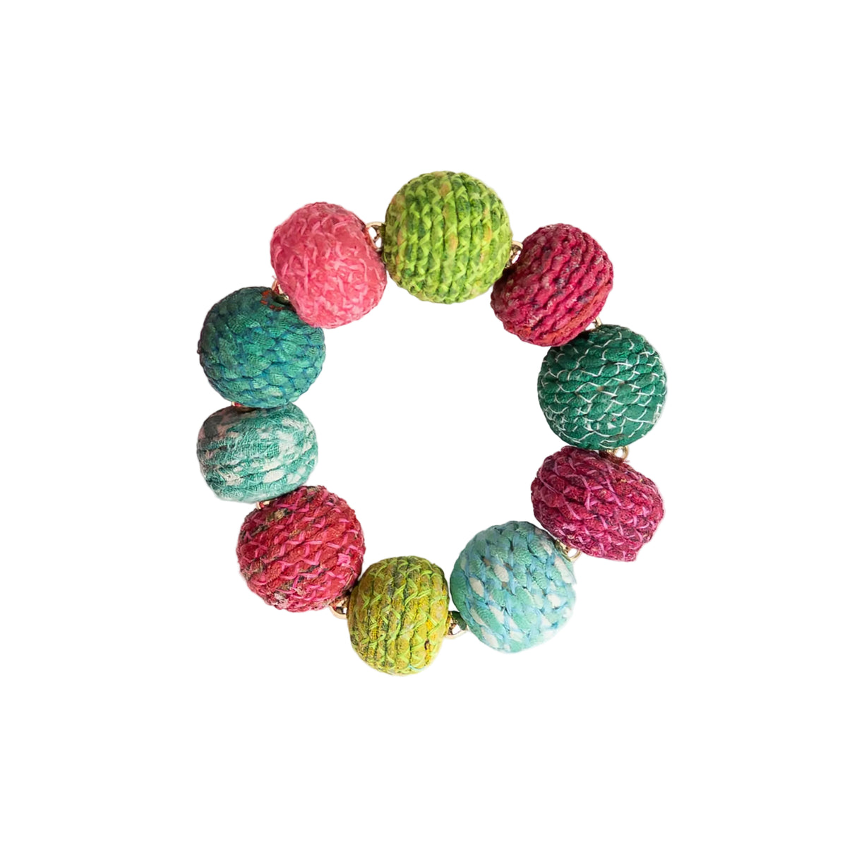 Threaded Kantha Bracelet - Bloom