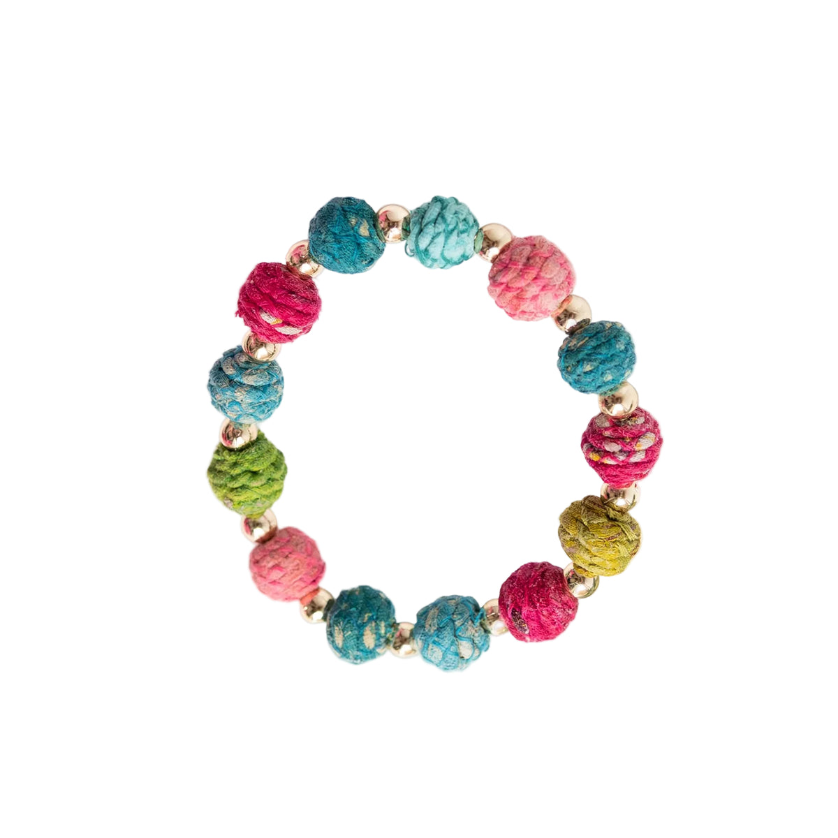 Threaded Kantha Classic Bracelet - Bloom