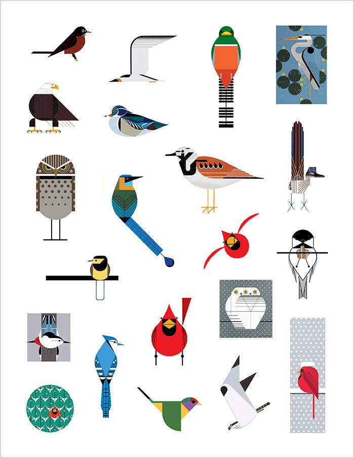 Charley Harper&#39;s Birds Sticker Book