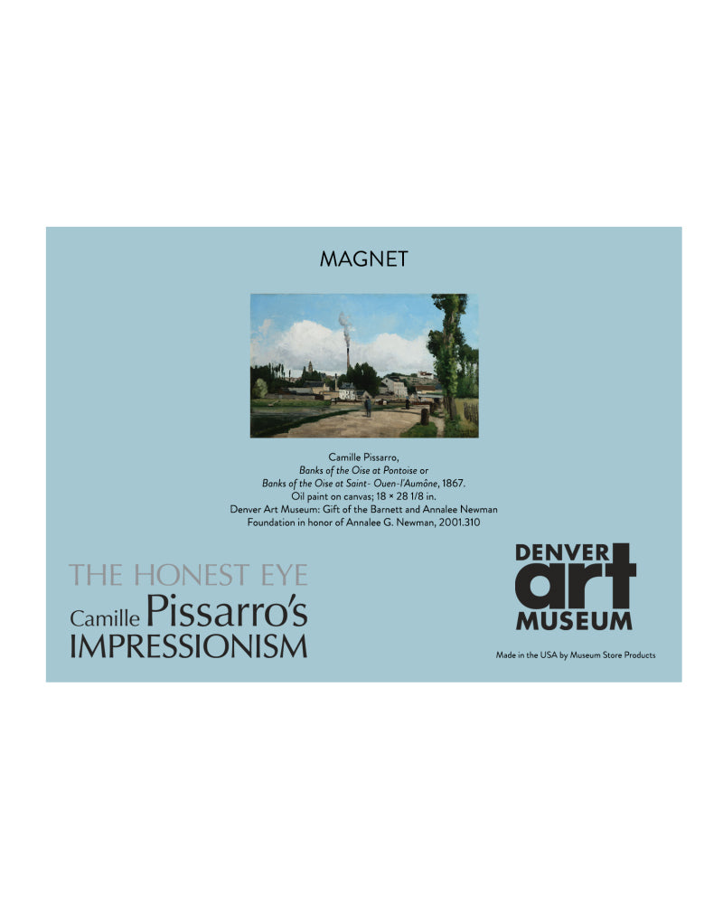 Camille Pissarro: Banks of the Oise at Pontoise Carded Magnet