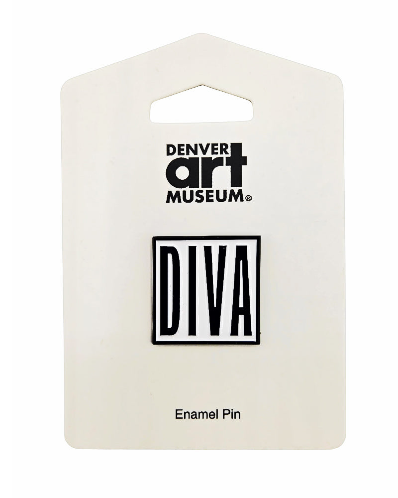 DIVA Black on White Pin