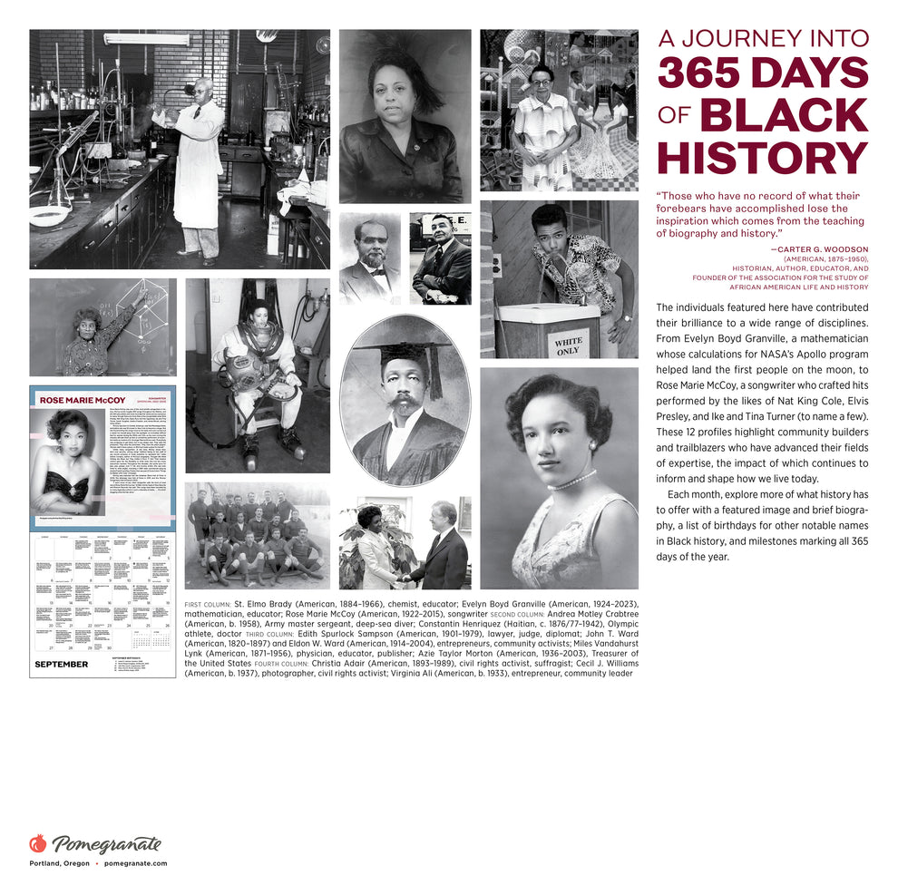 A Journey into 365 Days of Black  History 2026 Wall