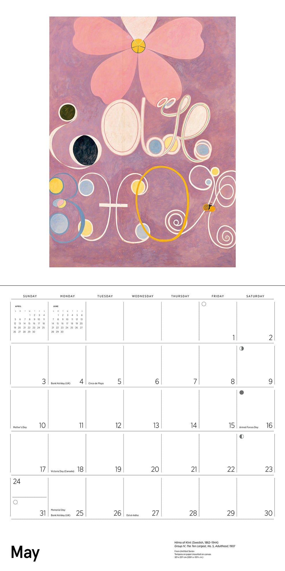 Hilma af Klint: Original Abstraction  2026 Wall Calendar